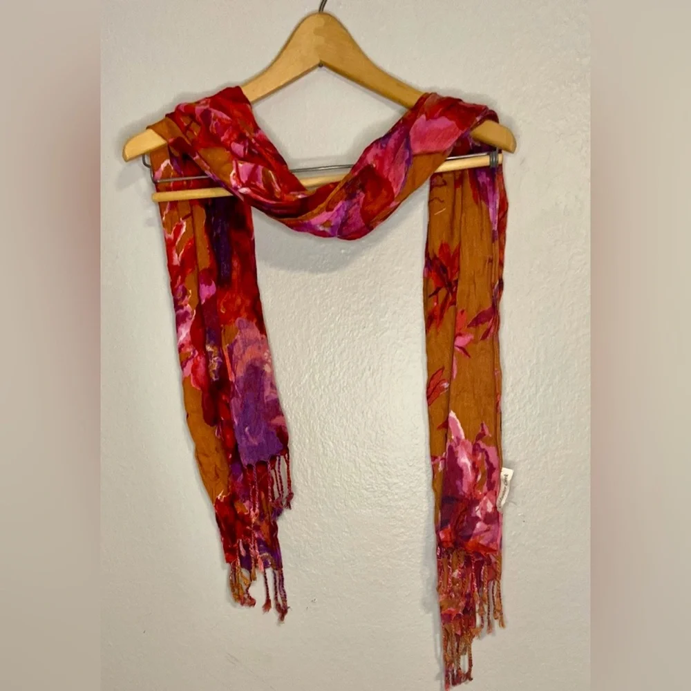 Beautiful Fall accessory.Coldwater Creek  scarf with earthy tones. 60”